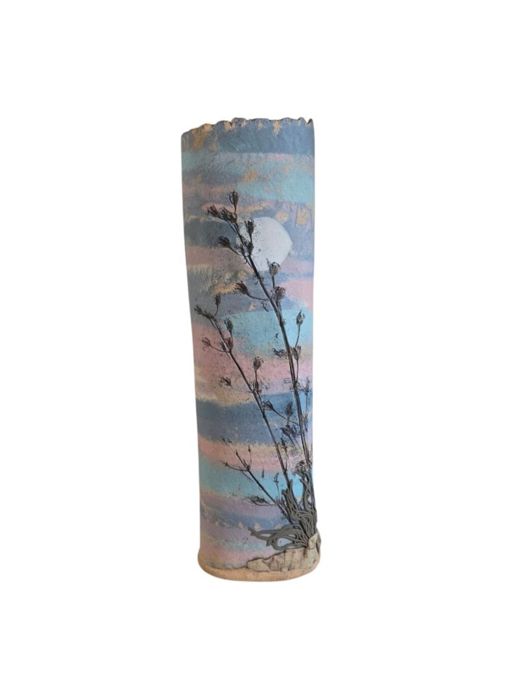 Alan Steinberg Slab Vase, Studio Pottery Vintage Vermont Pottery
